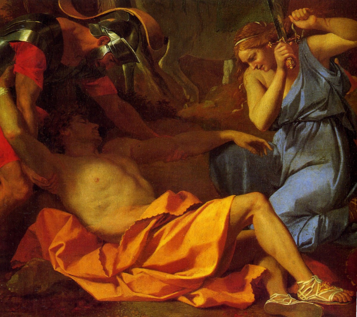 1634 Nicolas Poussin Tancrede et Herminie Detail central.jpg